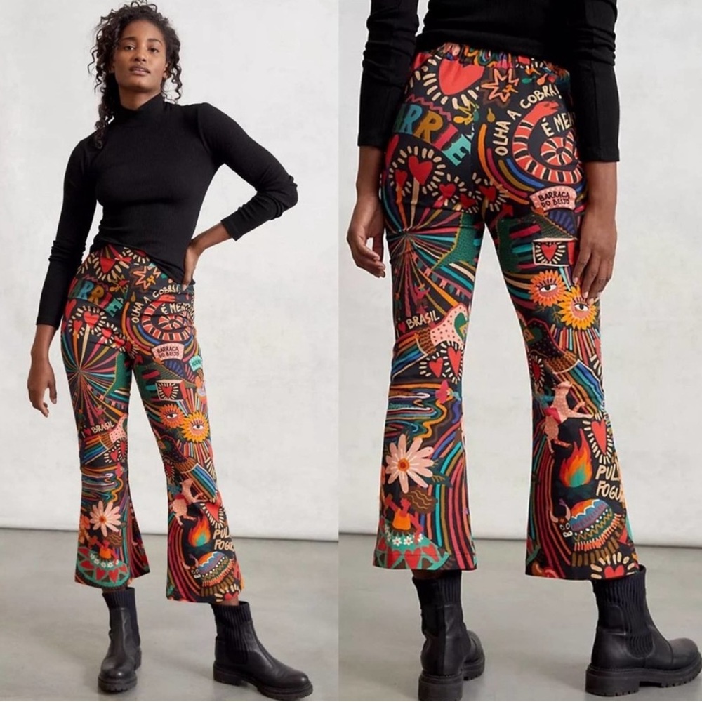 Farm Rio crop elastic pant, beautiful print